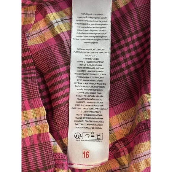 Damson Madder Becca Removable Sleeve Midi Dress Sz  16 Pink 100% Organic Cotton - Picture 8 of 9